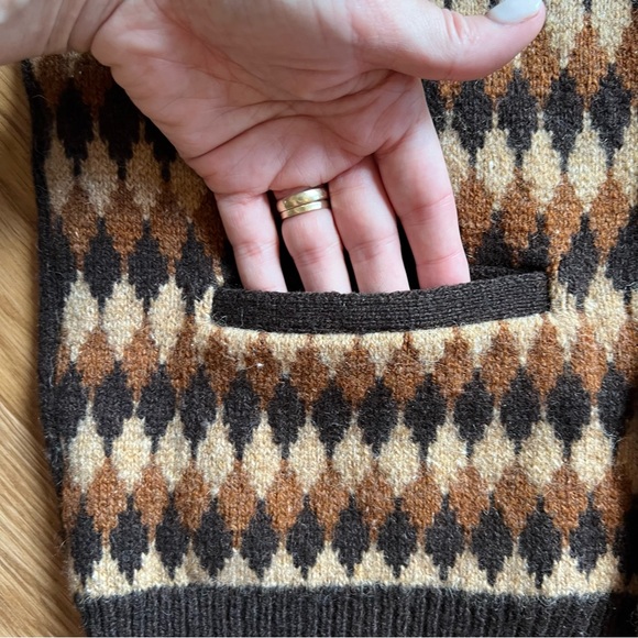 Jantzen Brown Argyle sweater vest size M - Picture 3 of 5
